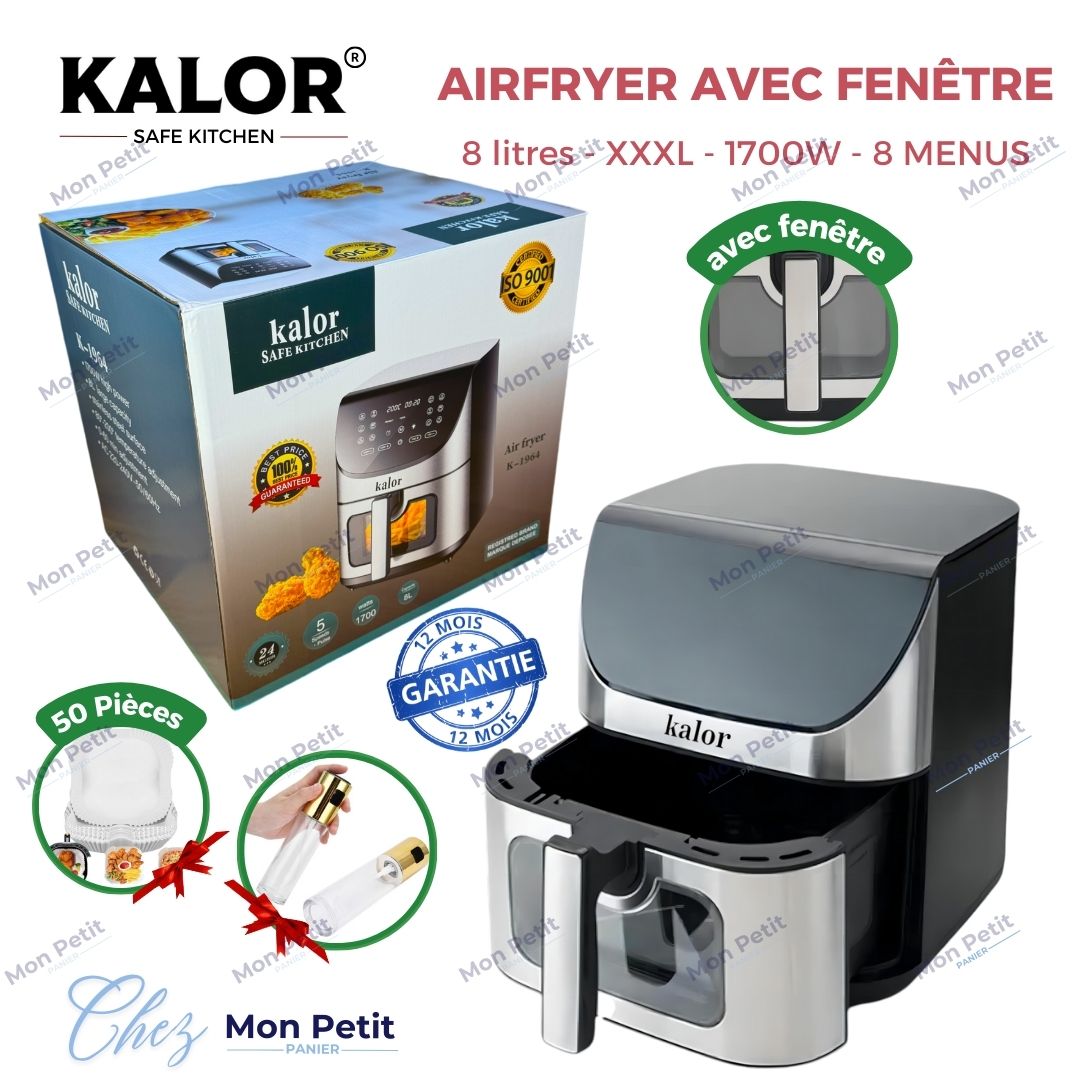 قلاية هوائية KALOR بسعة 8 لترات - Air Fryer KALOR 8 Litres - Mon petit panier