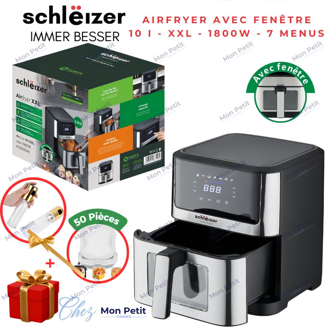 قلاية هوائية Schleizer بسعة 10 لترات - Air Fryer Schleizer 10 Litres - Mon petit panier