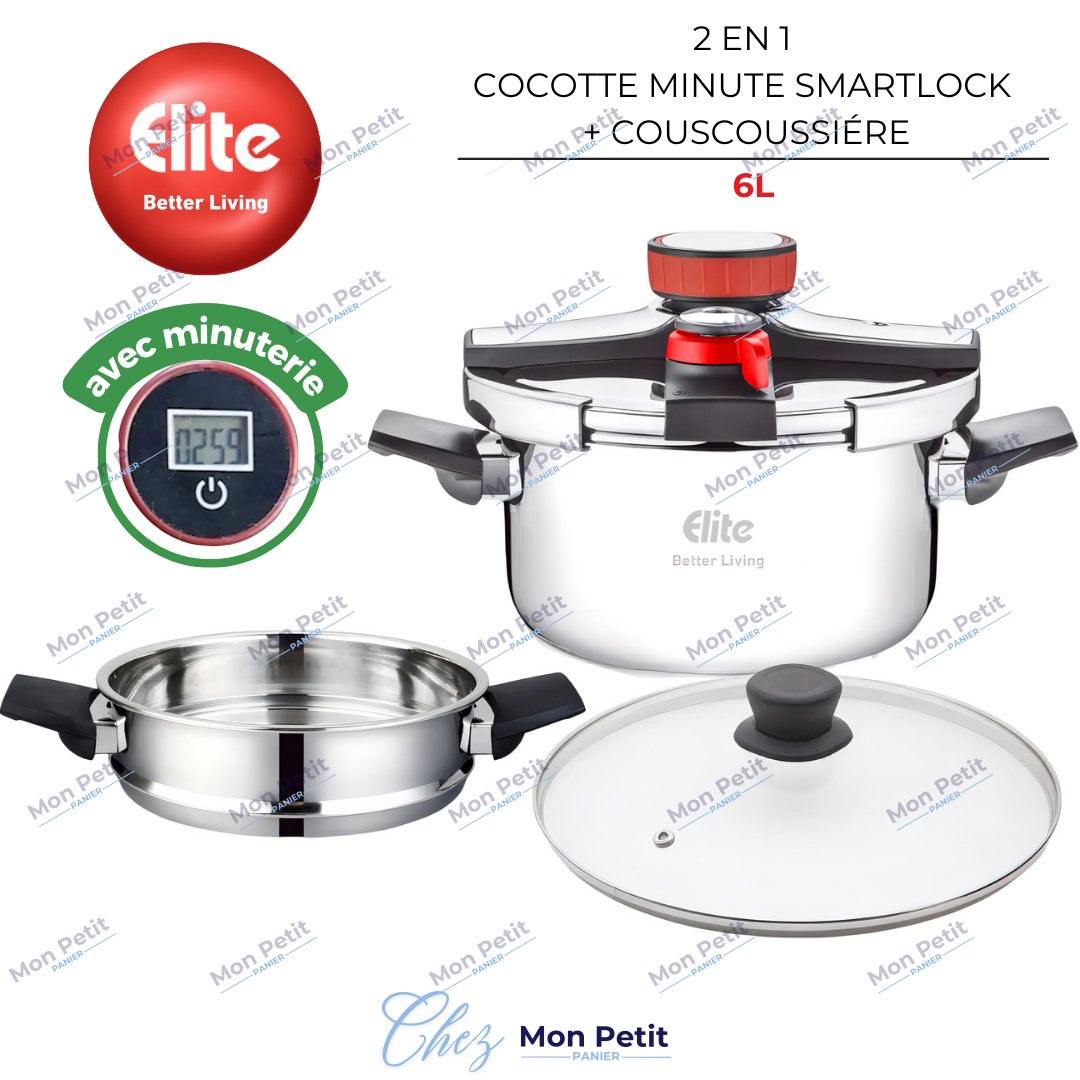 كوكوت 3 في 1 من الاينوكس 18/10 - Cocotte multifonction 3 en 1 en inox 18/10. - Mon petit panier